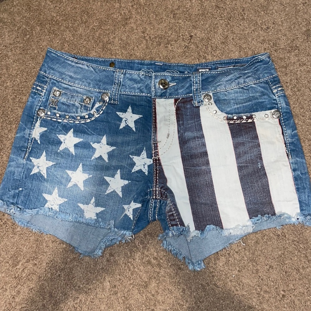 Miss Me American Flag Shorts